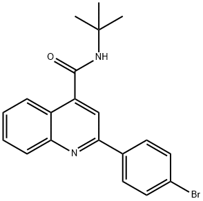 2-(4-bromophenyl)-N-tert-butylquinoline-4-carboxamide Structure