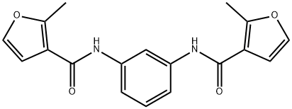 2-methyl-N-[3-[(2-methylfuran-3-carbonyl)amino]phenyl]furan-3-carboxamide 化学構造式