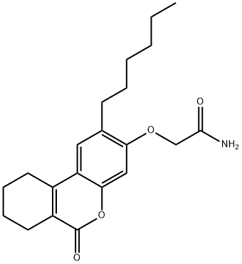 2-[(2-hexyl-6-oxo-7,8,9,10-tetrahydrobenzo[c]chromen-3-yl)oxy]acetamide Structure