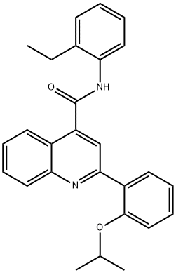 N-(2-ethylphenyl)-2-(2-propan-2-yloxyphenyl)quinoline-4-carboxamide 化学構造式