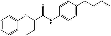 N-(4-butylphenyl)-2-phenoxybutanamide 化学構造式