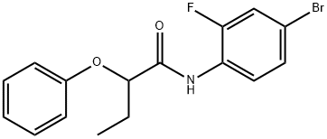 N-(4-bromo-2-fluorophenyl)-2-phenoxybutanamide Struktur