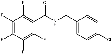 N-[(4-chlorophenyl)methyl]-2,3,4,5,6-pentafluorobenzamide Struktur