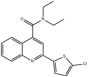 2-(5-chlorothiophen-2-yl)-N,N-diethylquinoline-4-carboxamide Structure