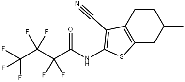 N-(3-cyano-6-methyl-4,5,6,7-tetrahydro-1-benzothiophen-2-yl)-2,2,3,3,4,4,4-heptafluorobutanamide 化学構造式