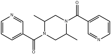 [2,5-dimethyl-4-(pyridine-3-carbonyl)piperazin-1-yl]-pyridin-3-ylmethanone,438618-35-0,结构式