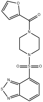 [4-(2,1,3-benzothiadiazol-4-ylsulfonyl)piperazin-1-yl]-(furan-2-yl)methanone,443106-55-6,结构式