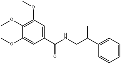 3,4,5-trimethoxy-N-(2-phenylpropyl)benzamide Struktur
