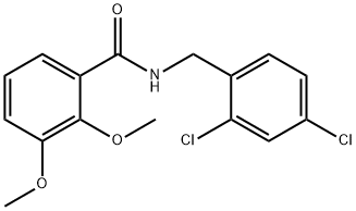 N-[(2,4-dichlorophenyl)methyl]-2,3-dimethoxybenzamide 化学構造式