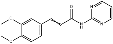 (E)-3-(3,4-dimethoxyphenyl)-N-pyrimidin-2-ylprop-2-enamide Structure