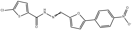 5-chloro-N-[(Z)-[5-(4-nitrophenyl)furan-2-yl]methylideneamino]thiophene-2-carboxamide Structure