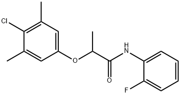 2-(4-chloro-3,5-dimethylphenoxy)-N-(2-fluorophenyl)propanamide 结构式