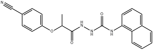 1-[2-(4-cyanophenoxy)propanoylamino]-3-naphthalen-1-ylurea,445016-62-6,结构式