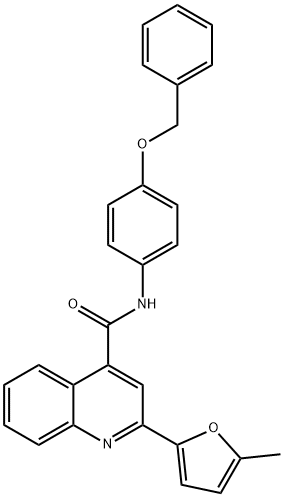 2-(5-methylfuran-2-yl)-N-(4-phenylmethoxyphenyl)quinoline-4-carboxamide,445018-01-9,结构式