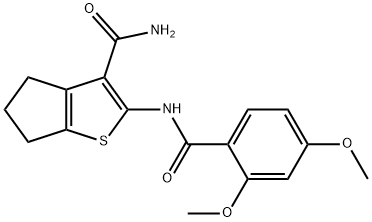 2-[(2,4-dimethoxybenzoyl)amino]-5,6-dihydro-4H-cyclopenta[b]thiophene-3-carboxamide Structure