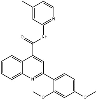 2-(2,4-dimethoxyphenyl)-N-(4-methylpyridin-2-yl)quinoline-4-carboxamide Structure