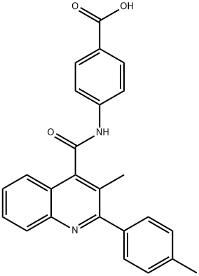 4-[[3-methyl-2-(4-methylphenyl)quinoline-4-carbonyl]amino]benzoic acid Structure