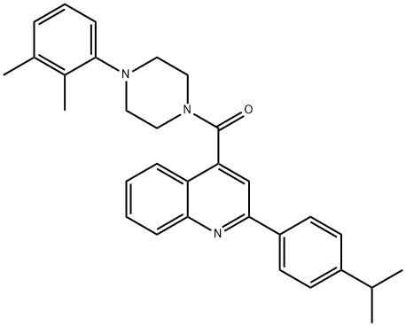 [4-(2,3-dimethylphenyl)piperazin-1-yl]-[2-(4-propan-2-ylphenyl)quinolin-4-yl]methanone Structure