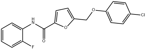 5-((4-氯苯氧基)甲基)-N-(2-氟苯基)呋喃-2-甲酰胺,445239-51-0,结构式