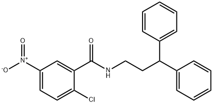 2-chloro-N-(3,3-diphenylpropyl)-5-nitrobenzamide Structure