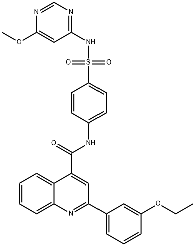 2-(3-ethoxyphenyl)-N-[4-[(6-methoxypyrimidin-4-yl)sulfamoyl]phenyl]quinoline-4-carboxamide Structure