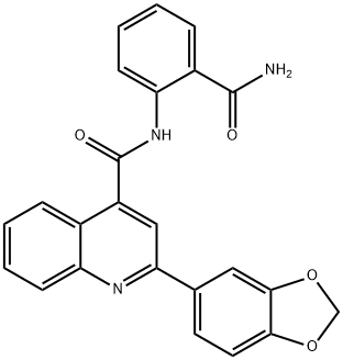 2-(1,3-benzodioxol-5-yl)-N-(2-carbamoylphenyl)quinoline-4-carboxamide,445286-43-1,结构式