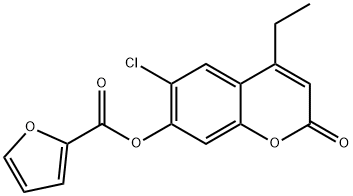 (6-chloro-4-ethyl-2-oxochromen-7-yl) furan-2-carboxylate Structure