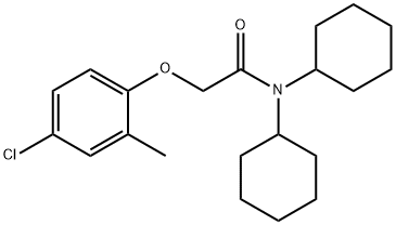 2-(4-chloro-2-methylphenoxy)-N,N-dicyclohexylacetamide Structure