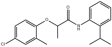 2-(4-chloro-2-methylphenoxy)-N-(2-propan-2-ylphenyl)propanamide 结构式
