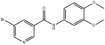 5-bromo-N-(3,4-dimethoxyphenyl)pyridine-3-carboxamide,449177-04-2,结构式