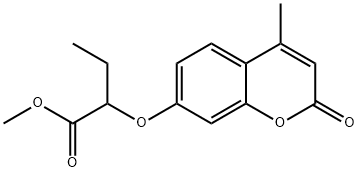 methyl 2-(4-methyl-2-oxochromen-7-yl)oxybutanoate Struktur