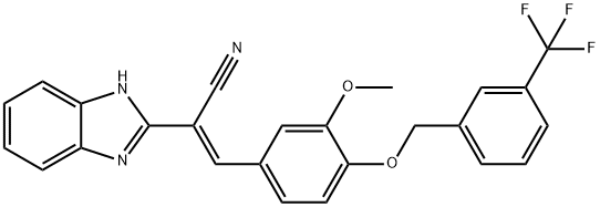 453528-94-4 (E)-2-(1H-benzimidazol-2-yl)-3-[3-methoxy-4-[[3-(trifluoromethyl)phenyl]methoxy]phenyl]prop-2-enenitrile