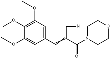 (Z)-2-(morpholine-4-carbonyl)-3-(3,4,5-trimethoxyphenyl)prop-2-enenitrile 结构式