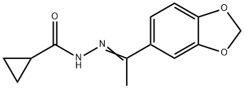 N-[(E)-1-(1,3-benzodioxol-5-yl)ethylideneamino]cyclopropanecarboxamide Structure