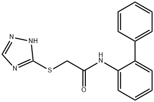 N-(2-phenylphenyl)-2-(1H-1,2,4-triazol-5-ylsulfanyl)acetamide Struktur