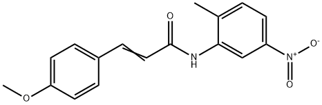 (E)-3-(4-methoxyphenyl)-N-(2-methyl-5-nitrophenyl)prop-2-enamide Struktur