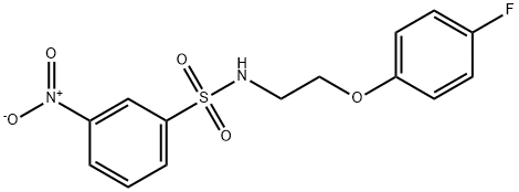 N-[2-(4-fluorophenoxy)ethyl]-3-nitrobenzenesulfonamide 化学構造式