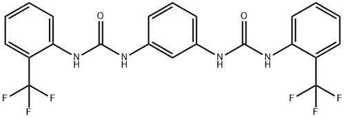 1-[2-(trifluoromethyl)phenyl]-3-[3-[[2-(trifluoromethyl)phenyl]carbamoylamino]phenyl]urea,462079-21-6,结构式