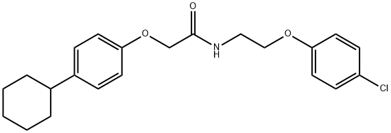 N-[2-(4-chlorophenoxy)ethyl]-2-(4-cyclohexylphenoxy)acetamide Struktur