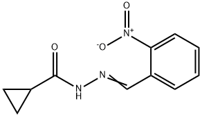 N-[(E)-(2-nitrophenyl)methylideneamino]cyclopropanecarboxamide Structure