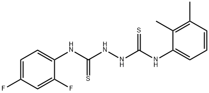 1-(2,4-difluorophenyl)-3-[(2,3-dimethylphenyl)carbamothioylamino]thiourea,474427-49-1,结构式