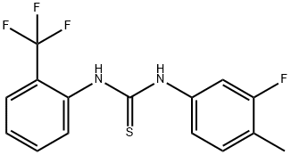 1-(3-fluoro-4-methylphenyl)-3-[2-(trifluoromethyl)phenyl]thiourea 化学構造式