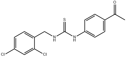 1-(4-acetylphenyl)-3-[(2,4-dichlorophenyl)methyl]thiourea Structure