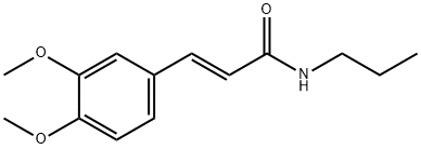 (E)-3-(3,4-dimethoxyphenyl)-N-propylprop-2-enamide 结构式