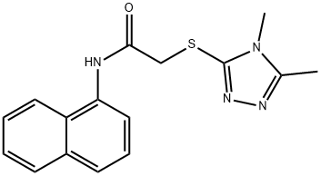 2-[(4,5-dimethyl-1,2,4-triazol-3-yl)sulfanyl]-N-naphthalen-1-ylacetamide,483287-48-5,结构式