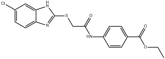 ethyl 4-[[2-[(6-chloro-1H-benzimidazol-2-yl)sulfanyl]acetyl]amino]benzoate,483337-95-7,结构式