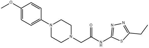 N-(5-ethyl-1,3,4-thiadiazol-2-yl)-2-[4-(4-methoxyphenyl)piperazin-1-yl]acetamide Struktur