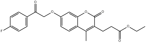 ethyl 3-[7-[2-(4-fluorophenyl)-2-oxoethoxy]-4-methyl-2-oxochromen-3-yl]propanoate,489417-13-2,结构式