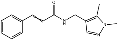 (E)-N-[(1,5-dimethylpyrazol-4-yl)methyl]-3-phenylprop-2-enamide Structure