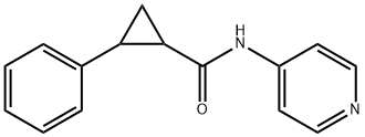 2-phenyl-N-pyridin-4-ylcyclopropane-1-carboxamide 化学構造式
